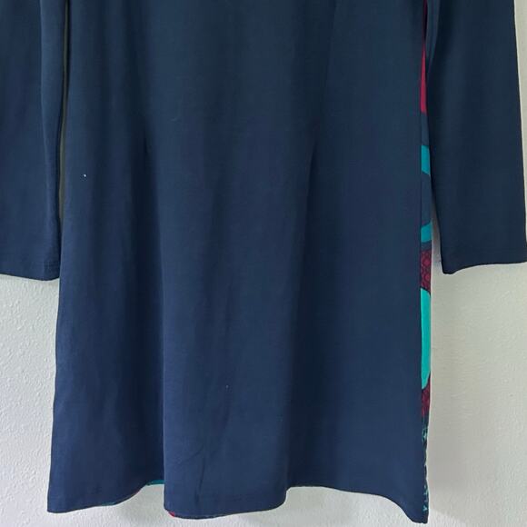 New Coline Artsy Abstract Swirl shift Dress 60s 70s inspired Bohemian hippie L - Picture 11 of 11